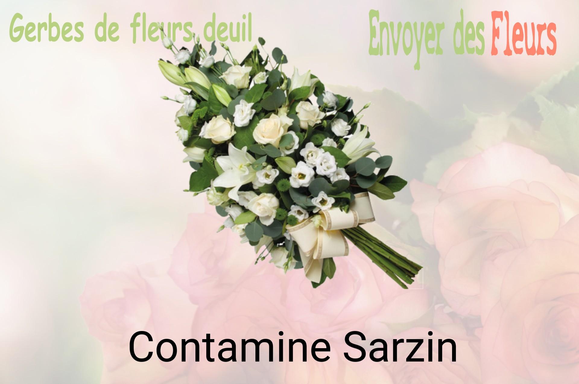 Gerbe de fleurs de deuil livrée à Contamine-Sarzin